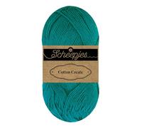 Scheepjes Cotton Create 1x50g - 724 Turn, Green Yarn for Knitting and Crocheting