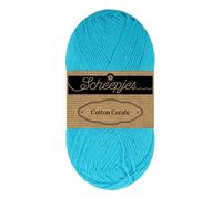 Scheepjes Cotton Create 50g - 563 Block, Blue Cotton Crochet and Knitting Yarn