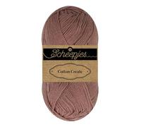 Scheepjes Cotton Create 50g - 659 Secure, Brown Cotton Yarn for Knitting and Crocheting