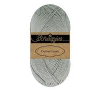 Scheepjes Cotton Create 50g - 710 Draft, Gray Yarn for Knitting and Crochet