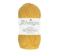 Scheepjes Metropolis 50g - 034 Alexandria Yellow Yarn for Knitting and Crocheting