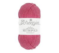Scheepjes Metropolis 50g - 060 Jaipur, Pink Acrylic and Wool Blend Yarn