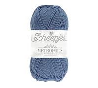 Scheepjes Metropolis 50g Yarn - 004 Kabul, Blue Knitting and Crochet Yarn