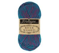 Scheepjes River Washed 1x50g - 941 Colorado, Purple, Blue and Pink Yarn for Knitting and Crochet