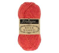 Scheepjes River Washed 1x50g - 946 Mississippi, Oranje/Roze Haak- en Breigarens