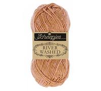 Scheepjes River Washed 50g - 960 Murray, Yellow/Pink Cotton/Acrylic Yarn