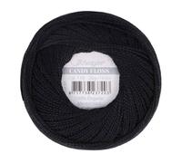 Scheepjes - Scheepjes Candy Floss 110 Jet Black (165m) Organic Mercerised Cotton Yarn - 1x20g