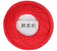 Scheepjes - Scheepjes Candy Floss 115 Hot Red (165m) Organic Mercerised Cotton Yarn - 1x20g