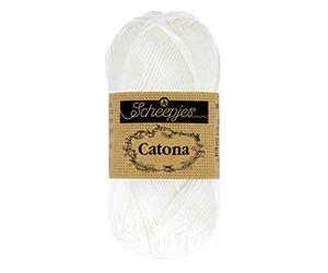 Scheepjes - Scheepjes Catona 106 Snow White Yarn - 10x50g