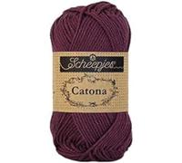Scheepjes Catona Cotton Yarn, 394 Shadow Purple, 1x25g