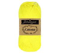 Scheepjes - Scheepjes Catona 601 Neon Yellow Yarn - 1x25g