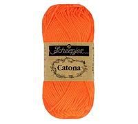 Scheepjes - Scheepjes Catona 603 Neon Orange Yarn - 1x10g