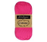Scheepjes - Scheepjes Catona 604 Neon Pink Yarn - 1x10g