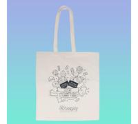 Scheepjes - Scheepjes Logo Black Print (39.5x38cm) Illustrated Scrumptious Tote Bag for Knitting and Crochet Supplies - 1 Piece