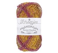 Scheepjes Secret Garden 1x50g - 705 Rambling Blooms, Green, Purple, Yellow Crochet and Knitting Yarn