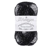 Scheepjes Secret Garden 1x50g - 710 Stepping Stone, Black, Grey, White Crochet and Knitting Yarn