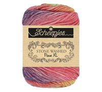 Scheepjes Stone Washed Flow XL 65 g - 01 Delight Cotton-Acrylic, Blue Pink Yellow