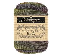 Scheepjes Stone Washed Flow XL Yarn 1 x 65 g - 09 Cocoon Green-Brown