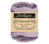 Scheepjes Stone Washed Flow XL Yarn 65 g - Colour 13 Tranquility Beige/Purple, Cotton-Acrylic Blend