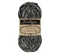 Scheepjes Stone Washed XL 50 g Yarn - 843 Black Onyx