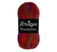 Scheepjes Wanderlust 100g - 467 Amsterdam, Red, Brown, Purple Knitting and Crochet Yarn