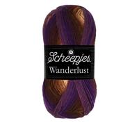 Scheepjes Wanderlust 1x100g - 454 Havana, Brown, Beige and Purple Crochet and Knitting Yarn