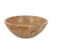 Scheepjes Yarn Bowl with Carvings - Handmade Bowl for Knitting or Crocheting Projects, Mango Wood, 22 x 10cm - 1 Piece
