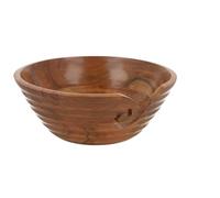 Scheepjes Yarn Bowl with Carvings - Handmade Bowl for Knitting or Crocheting Projects, Rosewood, 22 x 10cm - 1 Piece