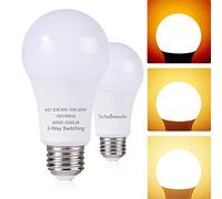 Scheinenda 3-Way Led Light Bulbs A21, 50 100 150 Watt Equivalent, Perfect for Reading, 3000K Warm White, Indoor Standard e 2 6 Bulb, Energy Efficient 20 Watt, 2200 Lumens, 2 Pack