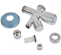 Schell PA2850IA Comfort 1/2" chrome-plated combination angle valve with backflow preventer