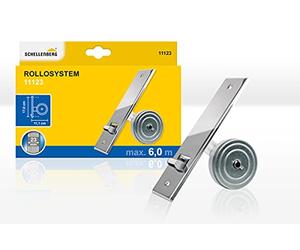 Schellenberg 11123 Recessed Winder for Roller shutters with Metal Optics, for Roller Shutter Belt Width 23 mm and Length 6 m, Hole Distance 17 cm