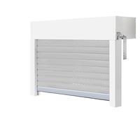 Schellenberg 39047 Roller Shutter Set for Windows, Mini Roller Shutter System, PVC, 90 x 50 cm, White/Grey, Can be Shortened in Height, Width, Includes EPS Insulation and Accessories for Self-Assembly