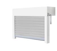 Schellenberg 39048 Roller Shutter Set for Windows, Mini Roller Shutter System, PVC, 100 x 50 cm, White/Grey, Can be Shortened in Height, Width, Includes EPS Insulation and Accessories for