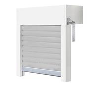 Schellenberg 39049 Roller Shutter Set for Windows, Mini Roller Shutter System, PVC, 80 x 60 cm, White/Grey, Can be Shortened in Height, Width, Includes EPS Insulation and Accessories for Self-Assembly