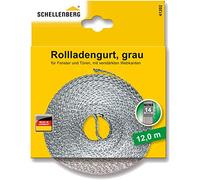 Schellenberg 41202 Roller Shutter Belt 14 mm x 12 m Mini System Roller Shutter Belt Webbing Strap Grey