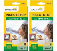 Schellenberg 50328 Fly Screen, Insect, Mosquito Protection for skylights, White or Dark Gray (150 x 180 cm), 150x180cm (Pack of 2)