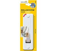 Schellenberg 53902 Duo Maxi Roller Shutter Plate: 23 mm Width of Tape, Roller Shutter Plate with Hole Spacing 18.5 cm, White, Without Removing The Roller Shutter Strap