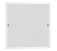 Schellenberg 70030 Insect Protection Window Plus Fly Screen Window with Aluminium Frame, No Drilling Required, 100 x 120 cm, White
