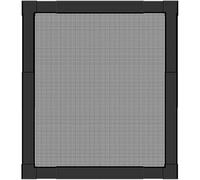 Schellenberg 70083 Protection Insect Screen Window Telescope, Aluminium Frame No Drilling or Sawing to Mount, Individual Size by Pulling, Anthracite, Charcoal, bis 100 x 120 cm