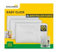 Schellenberg 70473 Set of 3 Pollen Protection Fleece for Fly Screen Window Easy Click 130 x 150 cm Replacement for Pollen Protection Grid White