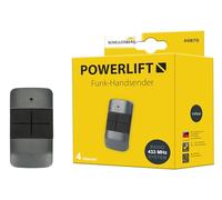 Schellenberg Powerlift 60870 Wireless Handheld Transmitter 4-Channel for Garage and Outdoor Door Operators Radio Frequency 433.92 MHz Range 40 m in Open Field Includes Battery
