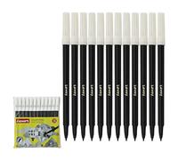SCHEMA Felt Tip Colouring Pens, BLACK, Pack of 12, Fibre Felt Tip Colour Pens, Write Draw Sketch Mark, School Office Home Use, iVAIDEX Black Ball Pen