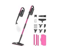 Schenley 7-in-1 Dual Rod Steam Mop with Detachable Handheld Steamer for Walls, Grouts, Hard Floors, Tiles, Includes Multi-Use Accessories and Microfiber Pads
