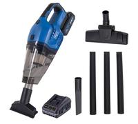 Scheppach Battery Handheld Vacuum Cleaner C-HVC150-X | 10 kPa Suction Power | 560 ml Dust Container | Vacuum Cleaner with 3 Nozzles & Extension Tubes | 20 V IXES Series | with 2 Ah Battery and Charger