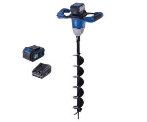 Scheppach BC-EB100-X Cordless Earth Auger | Brushless Motor | 100 mm Bit | 20V 4.0Ah Battery & Charger
