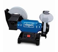 Scheppach BG200W Wet & Dry Bench Grinder, 250W, 200mm Whet Stone, 150mm Grinding Wheel, Adjustable Spark Guard