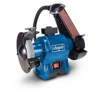 Scheppach BGS700 Grinder Belt Sander, 370W, 6" 150mm Grinding Wheel, 50x686mm Sanding Belt, LED Work Light, Hobby Workshop