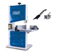 Scheppach HBS25 Bandsaw, 350W, 80mm Cut Height, 1400rpm, 200mm Passage Width, 45° Tilting Table, Inc. Mitre Gauge & Push Stick for Woodworking