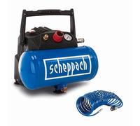 Scheppach HC06 6L Air Compressor | 1200W Oil-Free 200L/min | Compact for Tyre Inflation, Nail Staple Gun, Air Ratchet | 8 Bar | Inc. 5m Hose