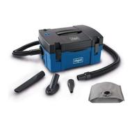 Scheppach HD2P_UK 1250W 230V 50 Hz, 3 in 1 Portable Workshop Dust Extractor, Vacuum Cleaner & Inflator with A Dust Bag, Filter and 4 Attachments, 2 Year Warranty, Blue, 1250 W, 5 liters, 80 Decibeles